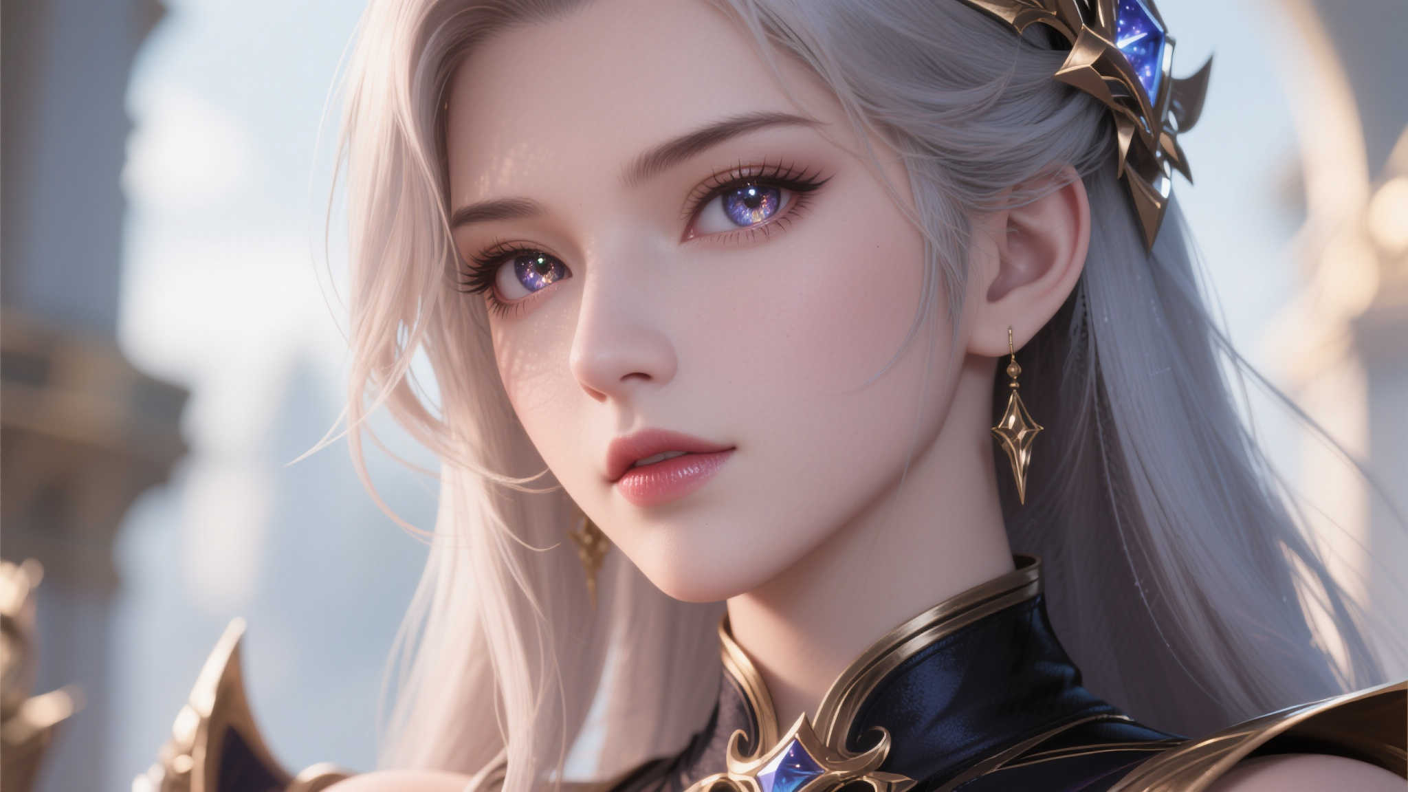 《剑星》伊芙高清写真:绝世容颜尽显优雅风范! 尤其是在一些特写镜头中,玩家可以清晰看到